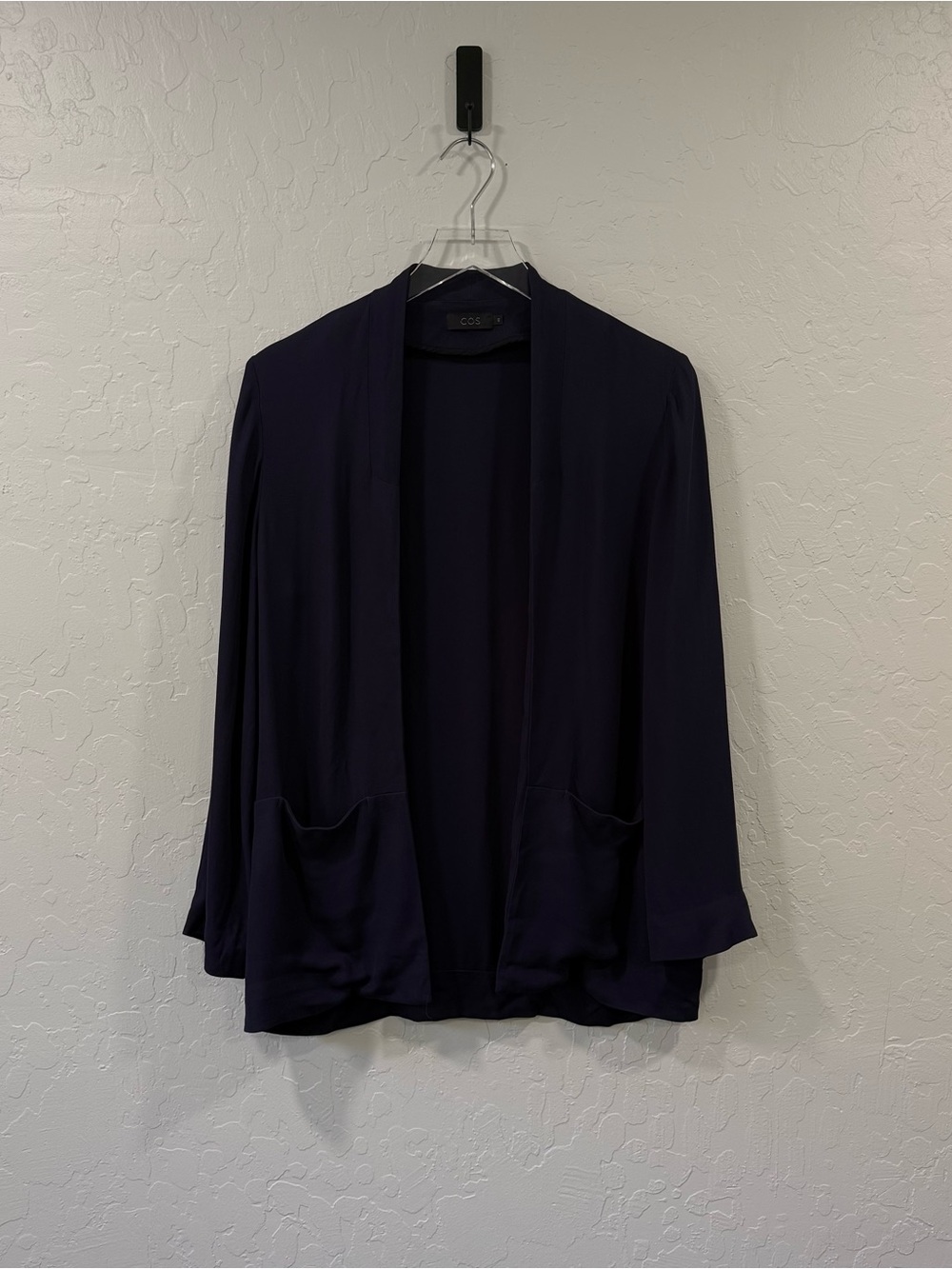 COS Navy Blue Open Front Cardigan Size 44 (XL)